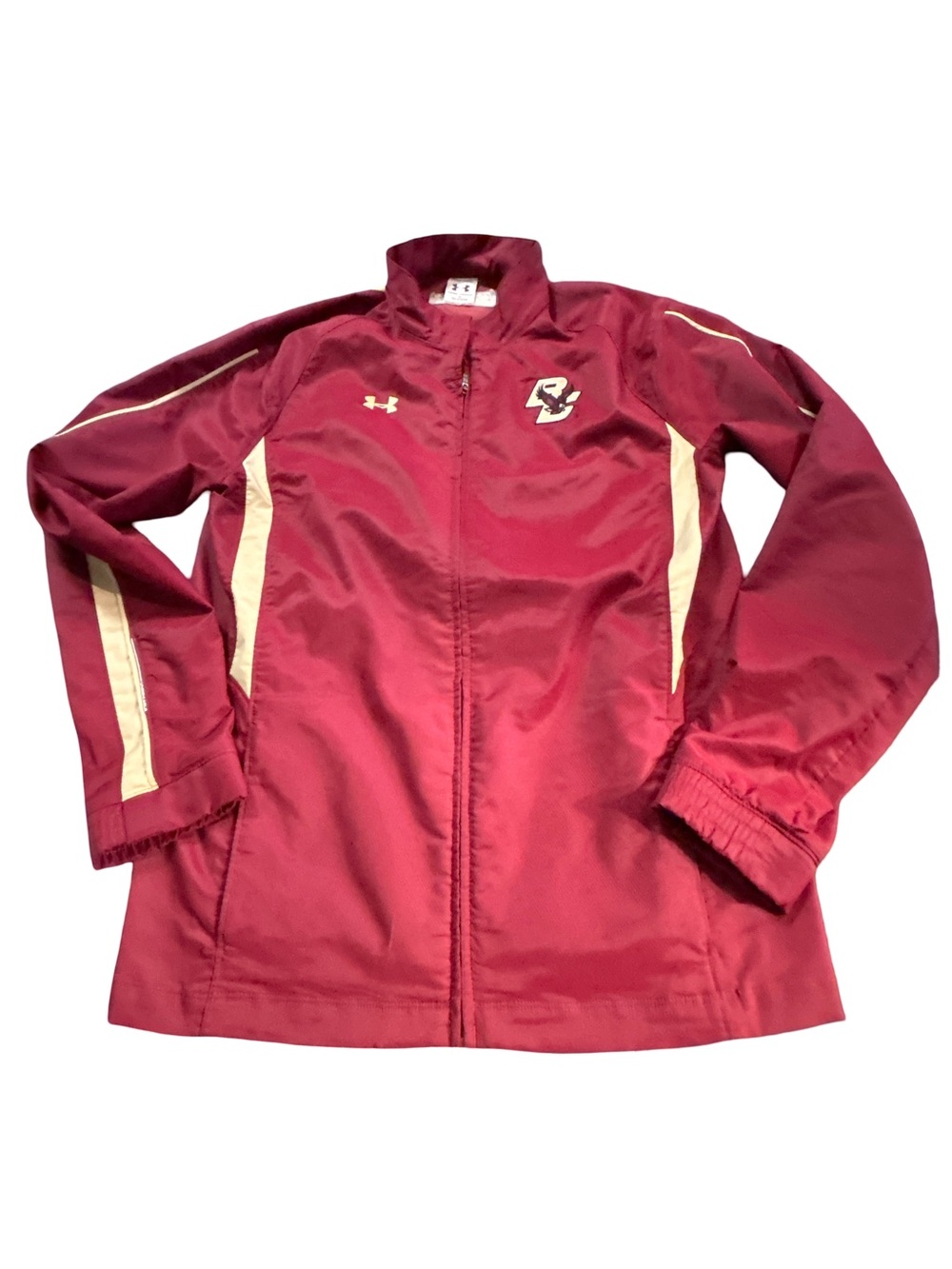 Under Armour Boston College Eagles Full Zip Windbreaker Jacket Maroon Size Large